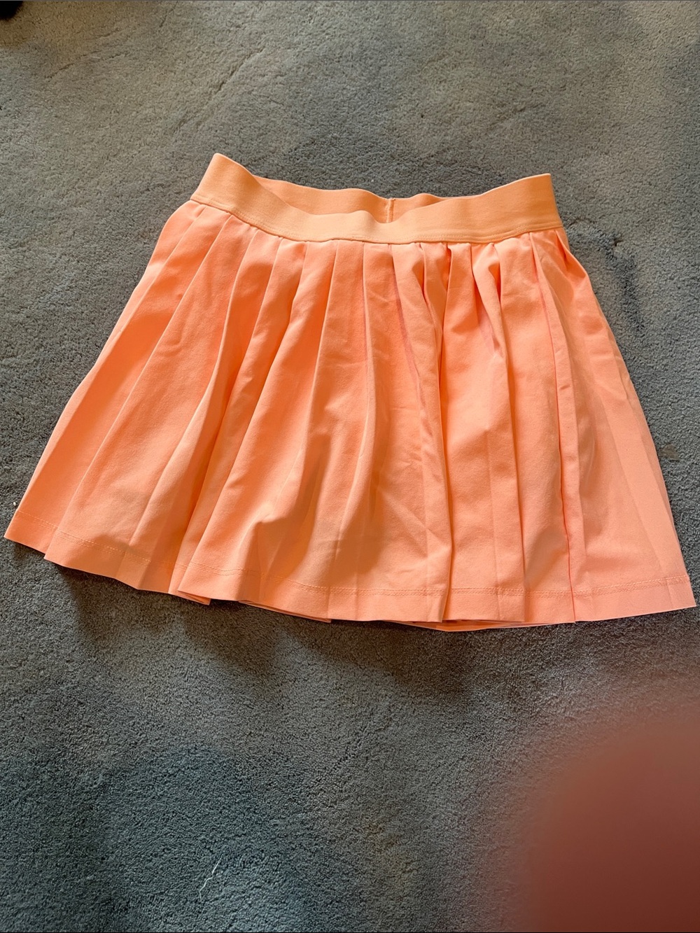 Athleta Coral Peach Pleated Skater Skirt